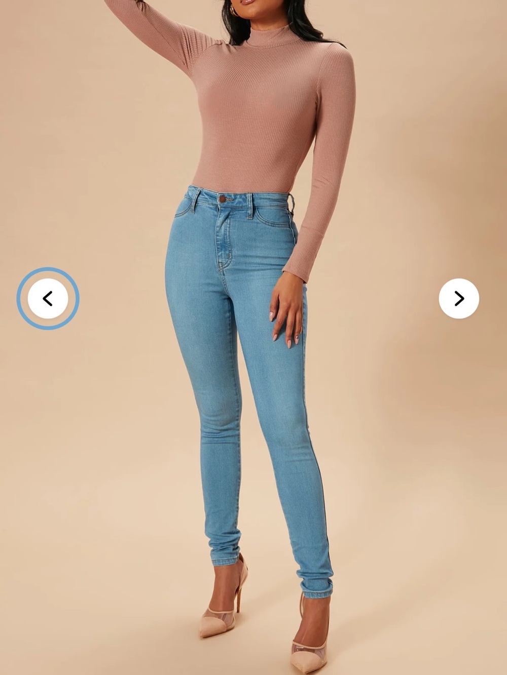 Fashion nova High-Rise Light Blue Skinny Jeans